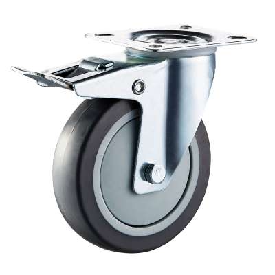 Light duty caster wheel 4 inch swivel with brake