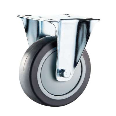 4 inch Rigid Rubber Caster wheel thermoplastic hand cart wheels