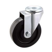 5 inch swivel Bolt Hole Rubber Caster and Wheel