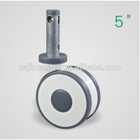 5 inch central lock medical equipment wheel castor