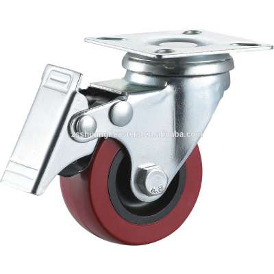 2inch TPU polyurethane Swivel Caster with lock 50mm non-marking wheel caster