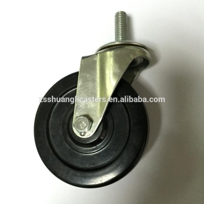 4" Wheel 3/8" Rubber Thread Stem Caster