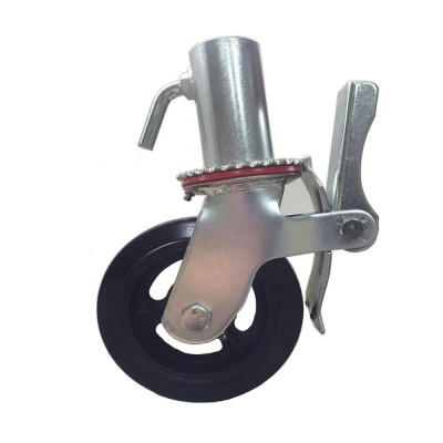 Scaffolding Caster wheel 6 inch female type with Tube Swivel Rubber Ladder Wheel