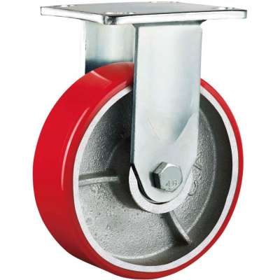 PU Covered Heavy Duty Castor And Caster Wheel 8 inch